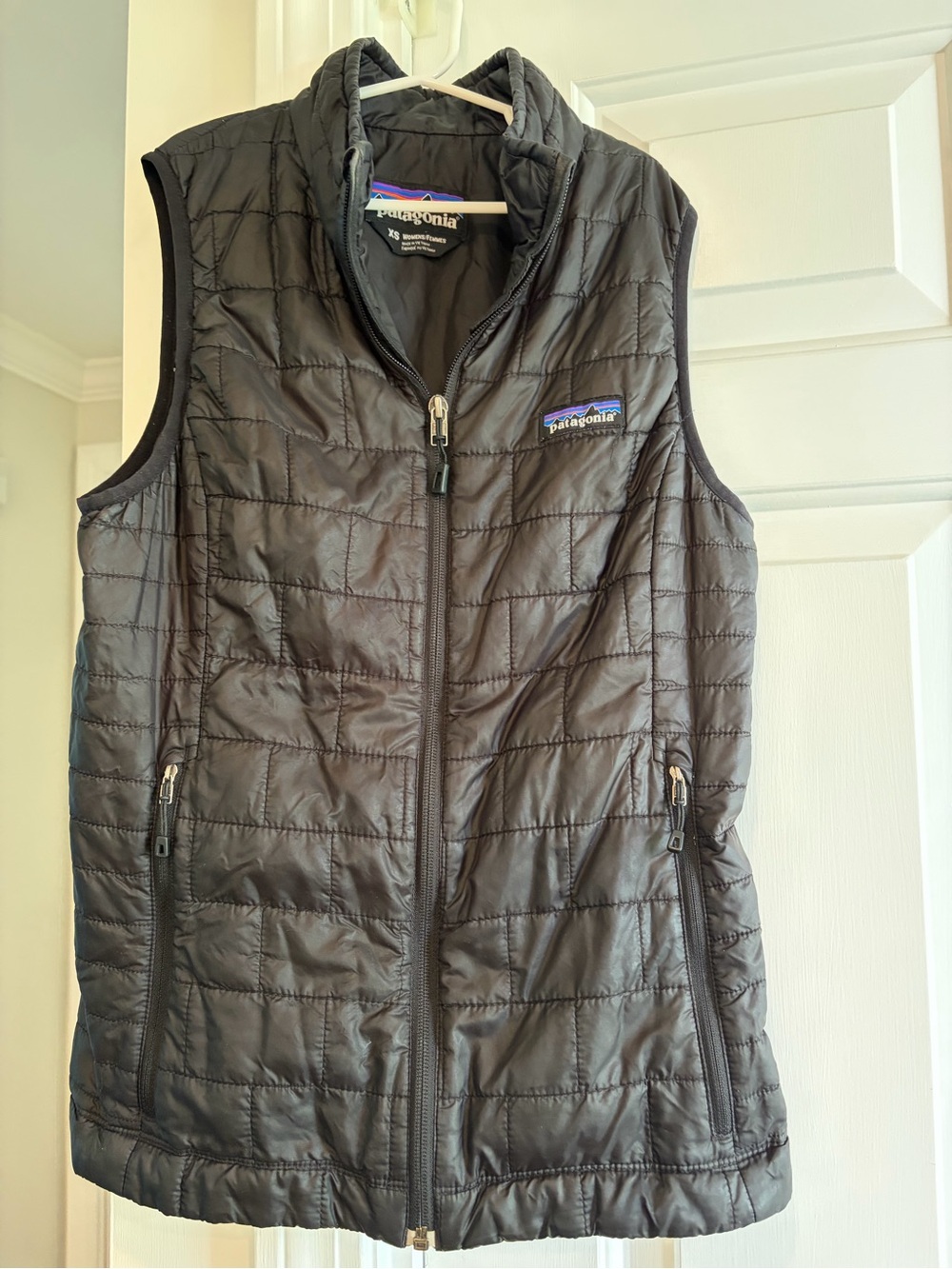 Patagonia Women's Black Quilted Vest with Full Zip